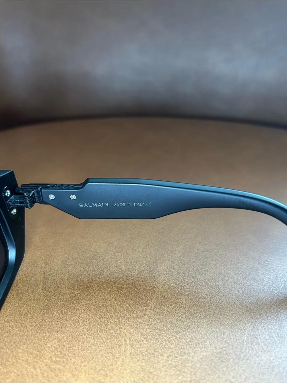 Balmain Black Rectangular Sunglasses